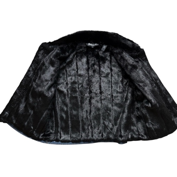 Marvin Richards Faux Fur Lined Denim Jacket Women’s Size 1X - Picture 13 of 15